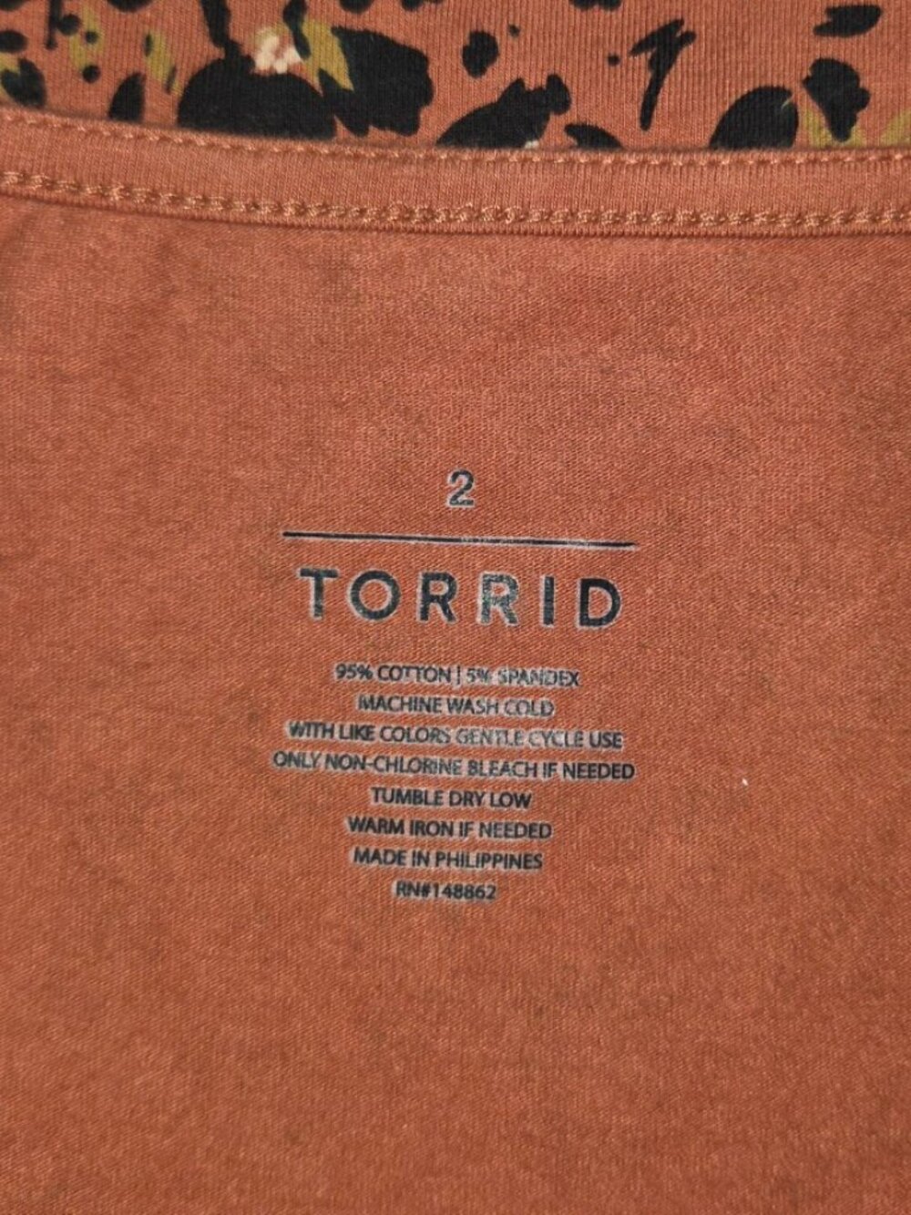 Torrid Foxy V-Neck Tank Top Shirt 2X - Picture 5 of 5